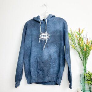 ⭐️ OBEY PROPOGANDA Tie Dye Pullover Hoodie Sweater Small